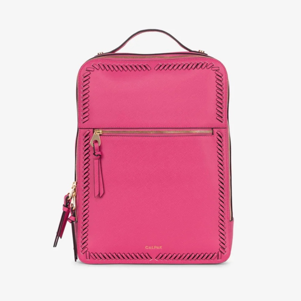 Calpak Pink Leather Backpack